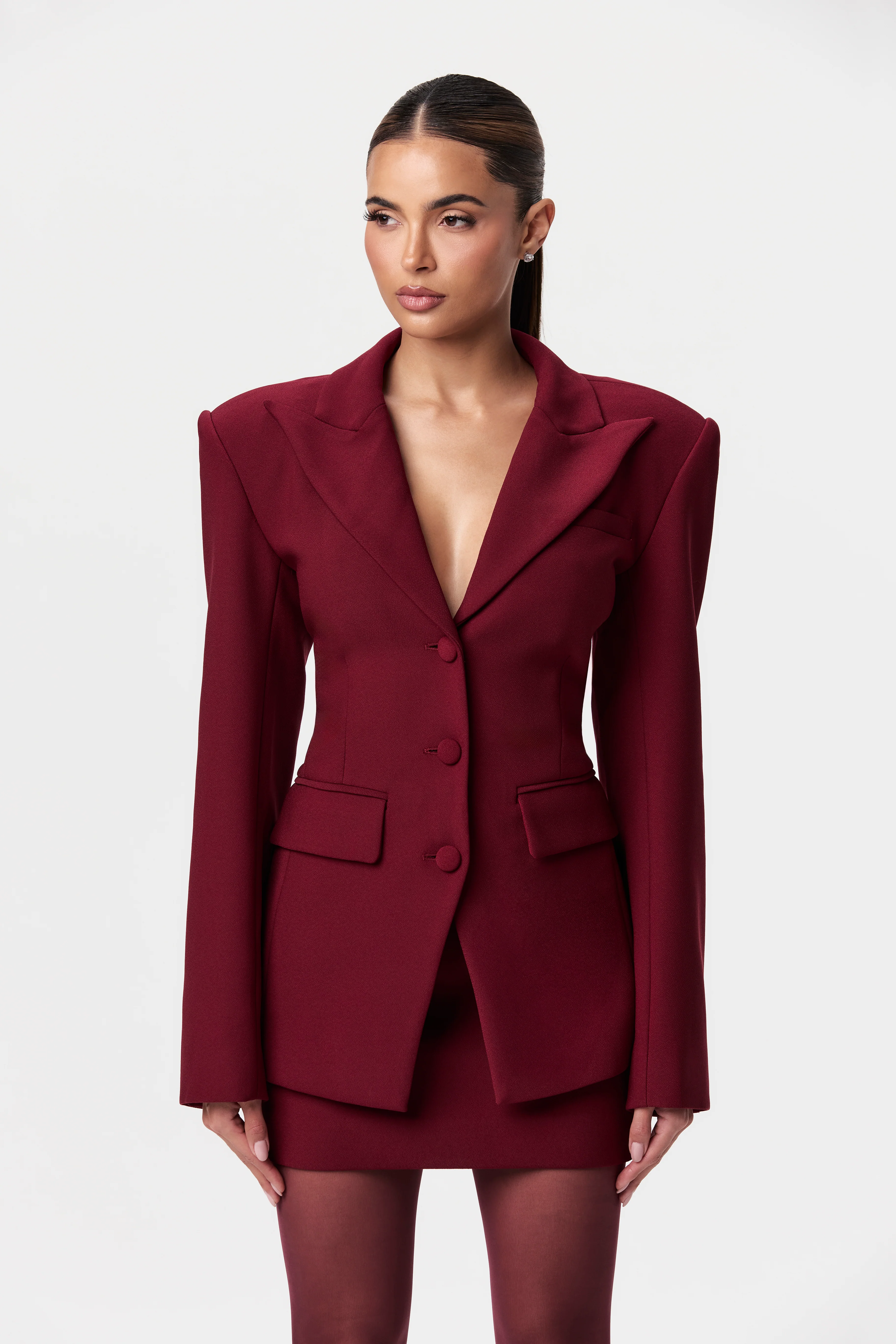 Suiting Power Shoulder Blazer - Image 39