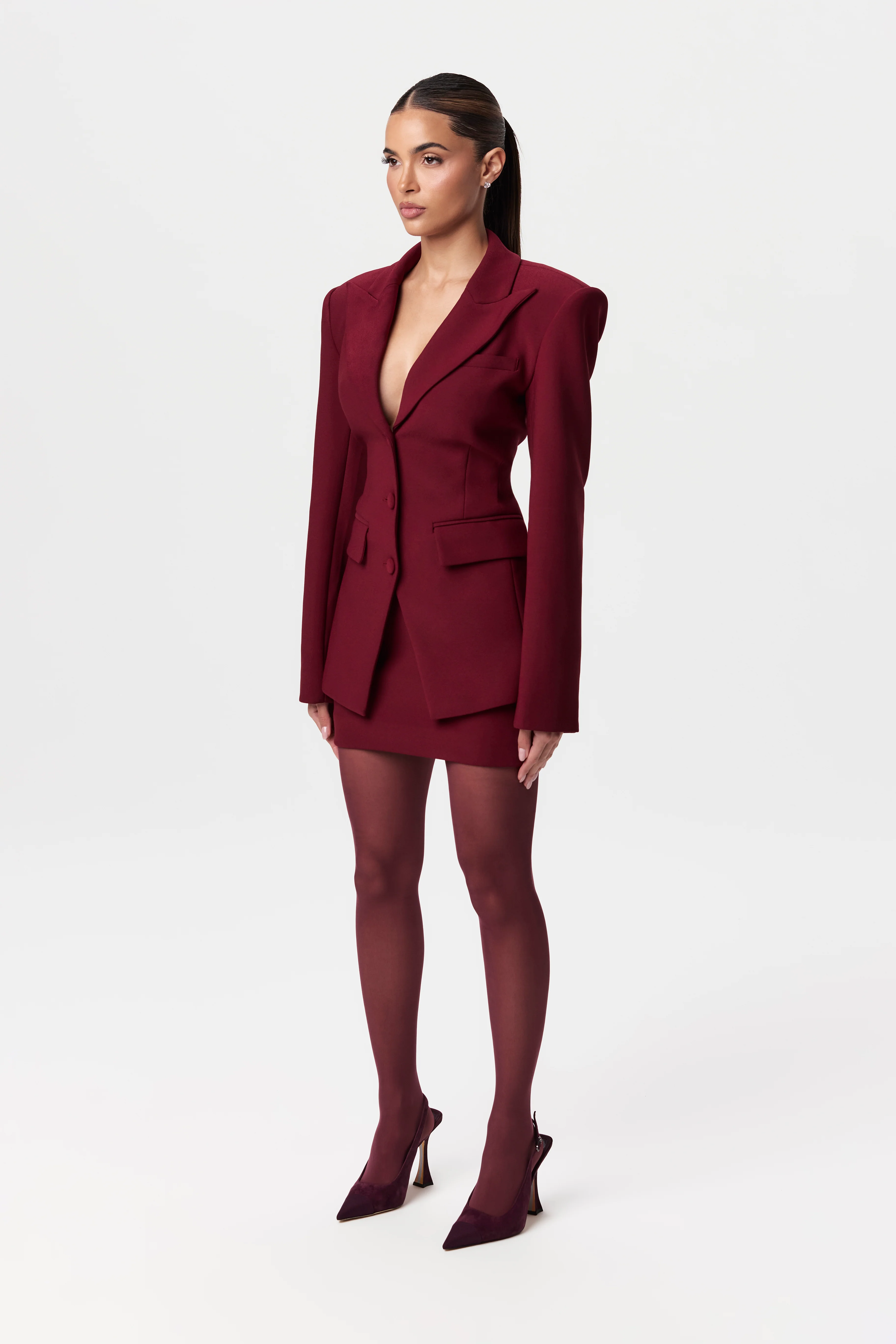Suiting Power Shoulder Blazer - Image 43