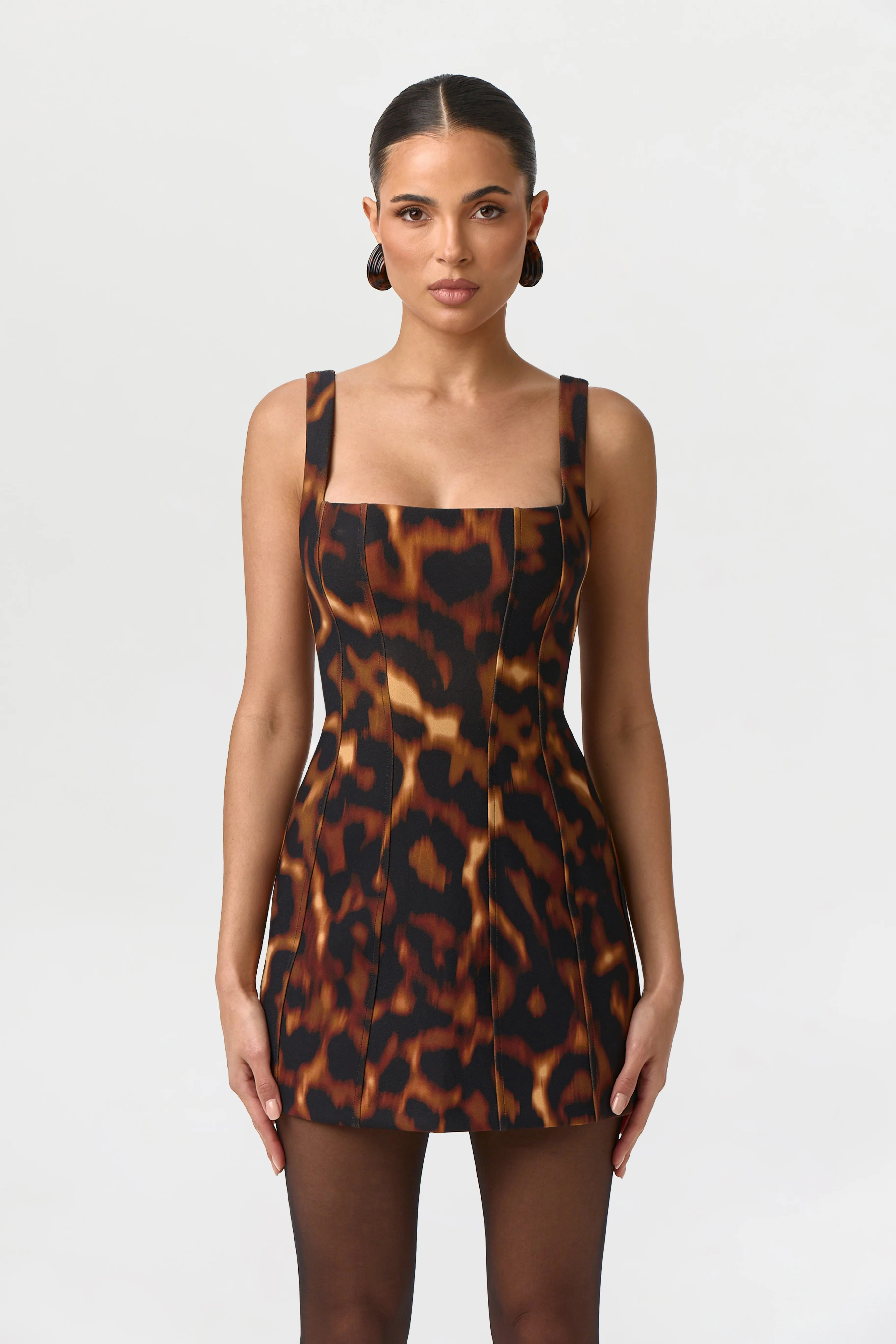 Suiting Tortoise Mini Dress - Image 2