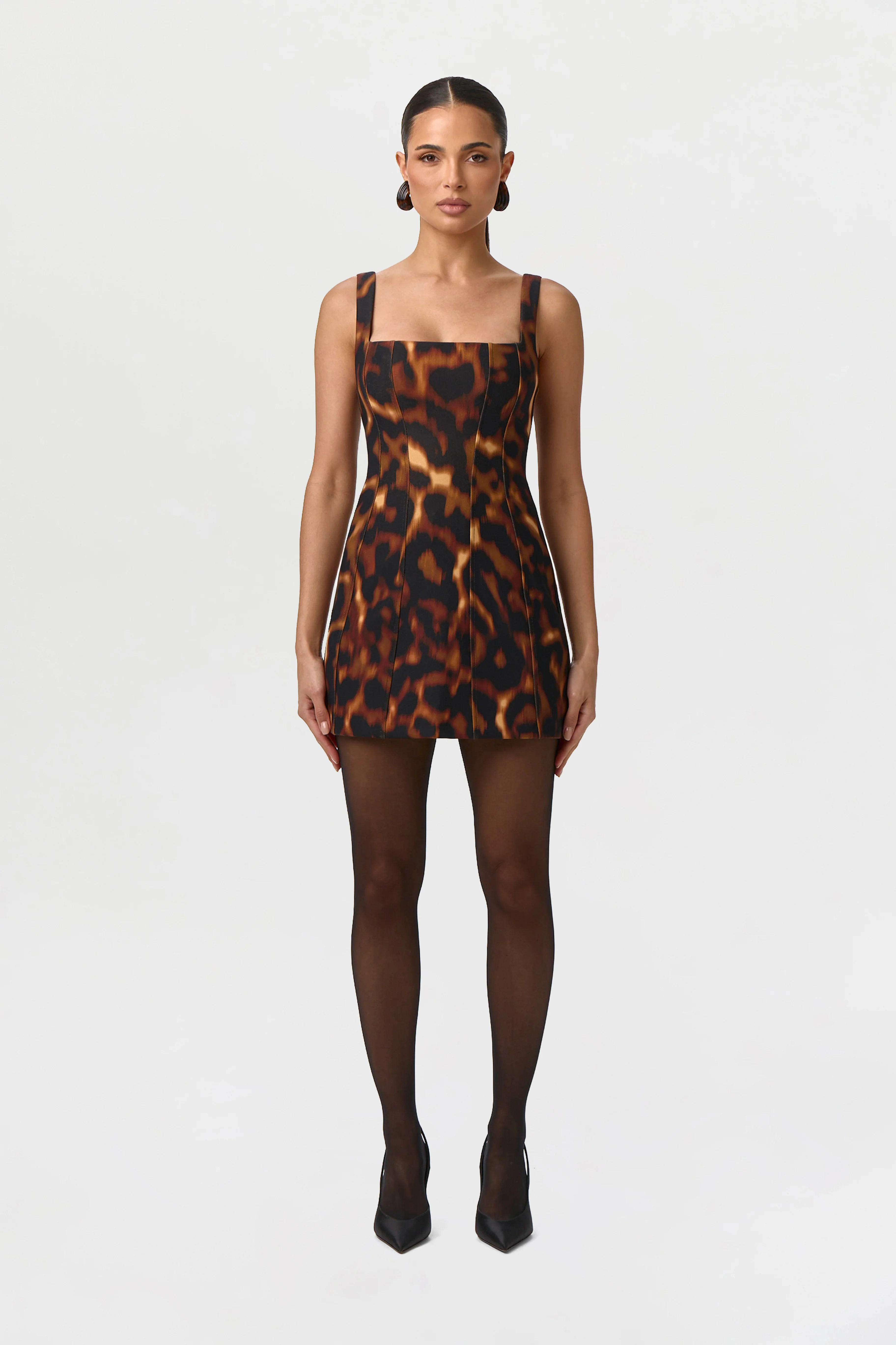 Suiting Tortoise Mini Dress - Image 3