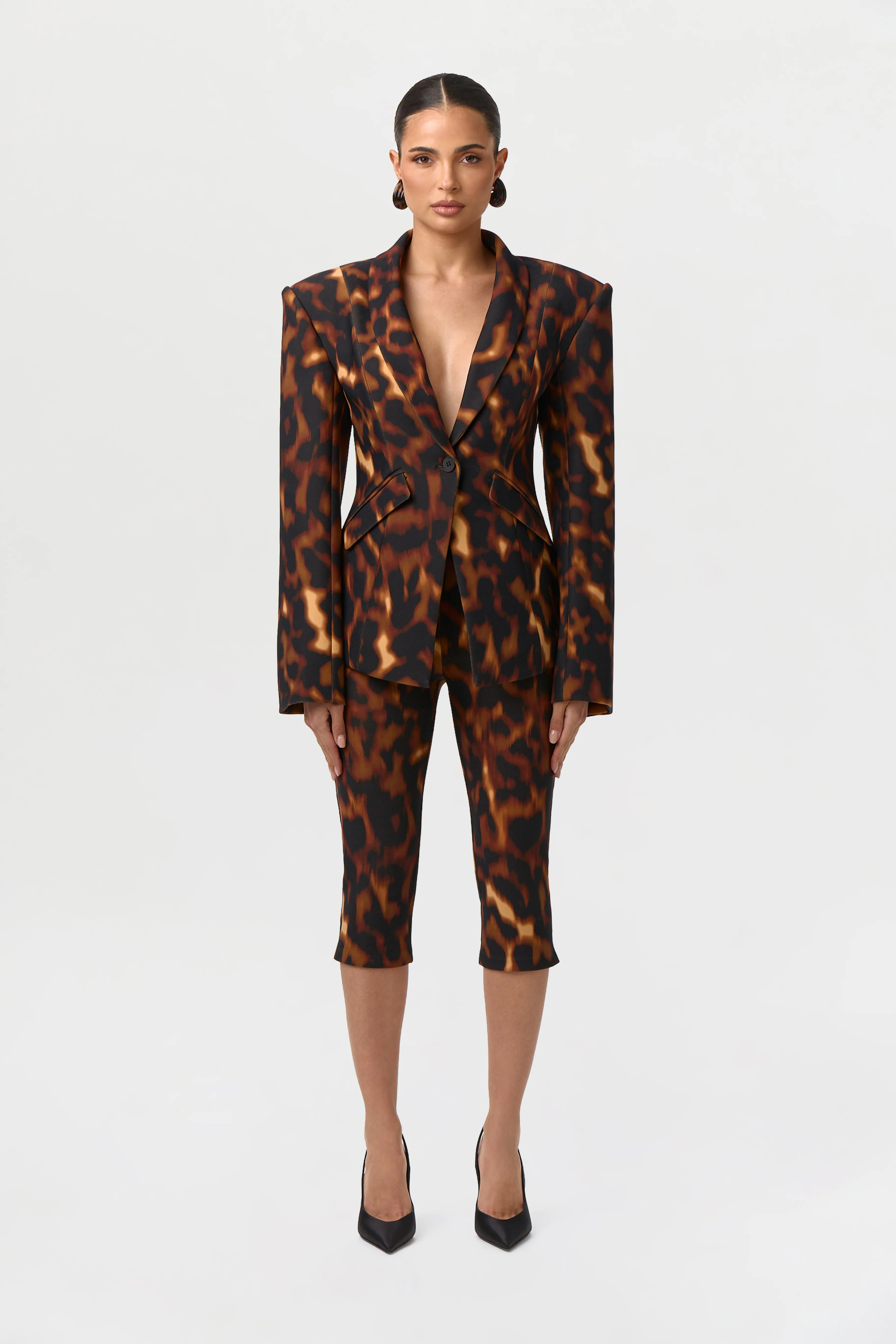Suiting Tortoise Sculpted Blazer - Image 3