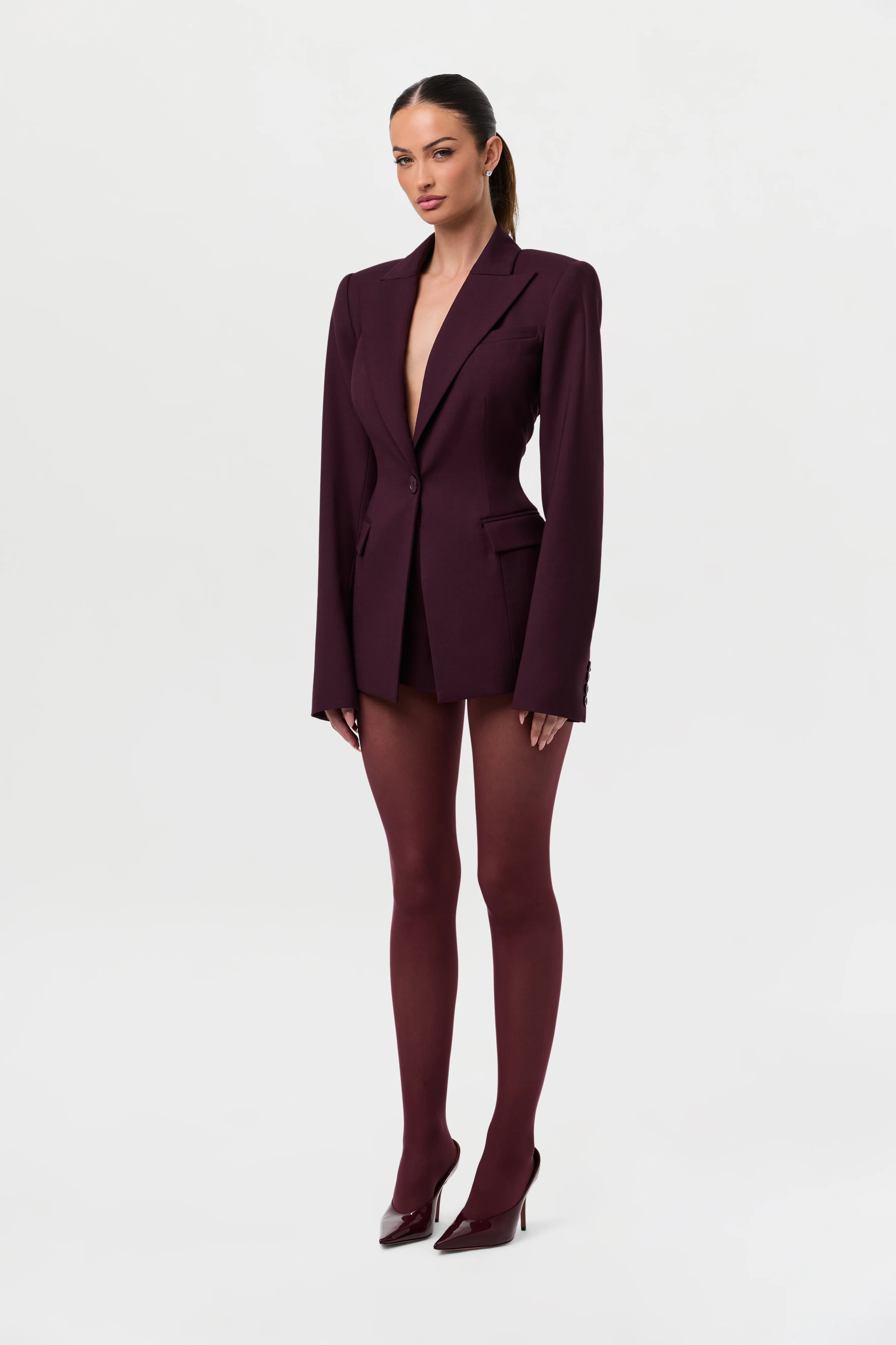 High Waist Suited Shorts - Image 10