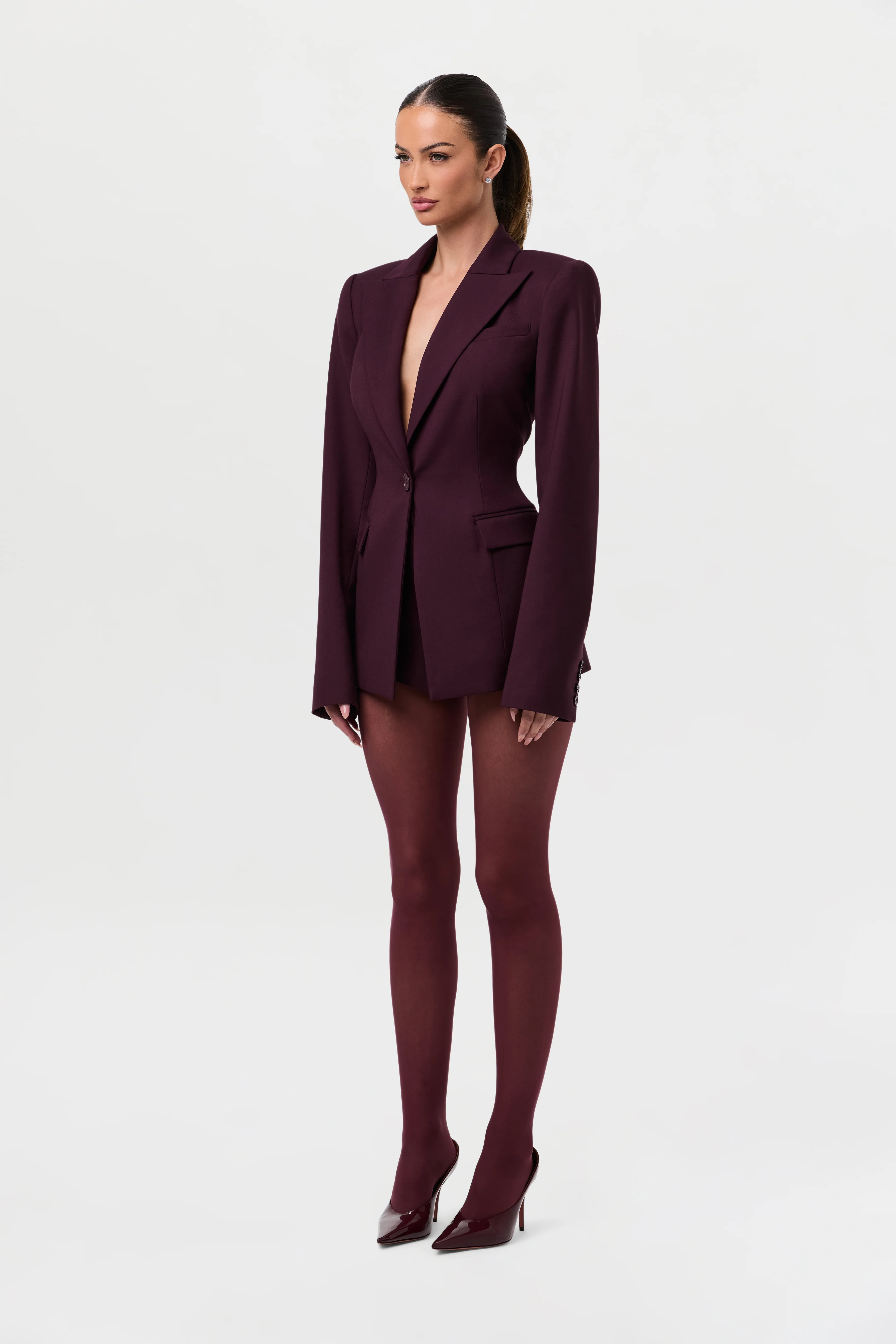 High Waist Suited Shorts - Image 12
