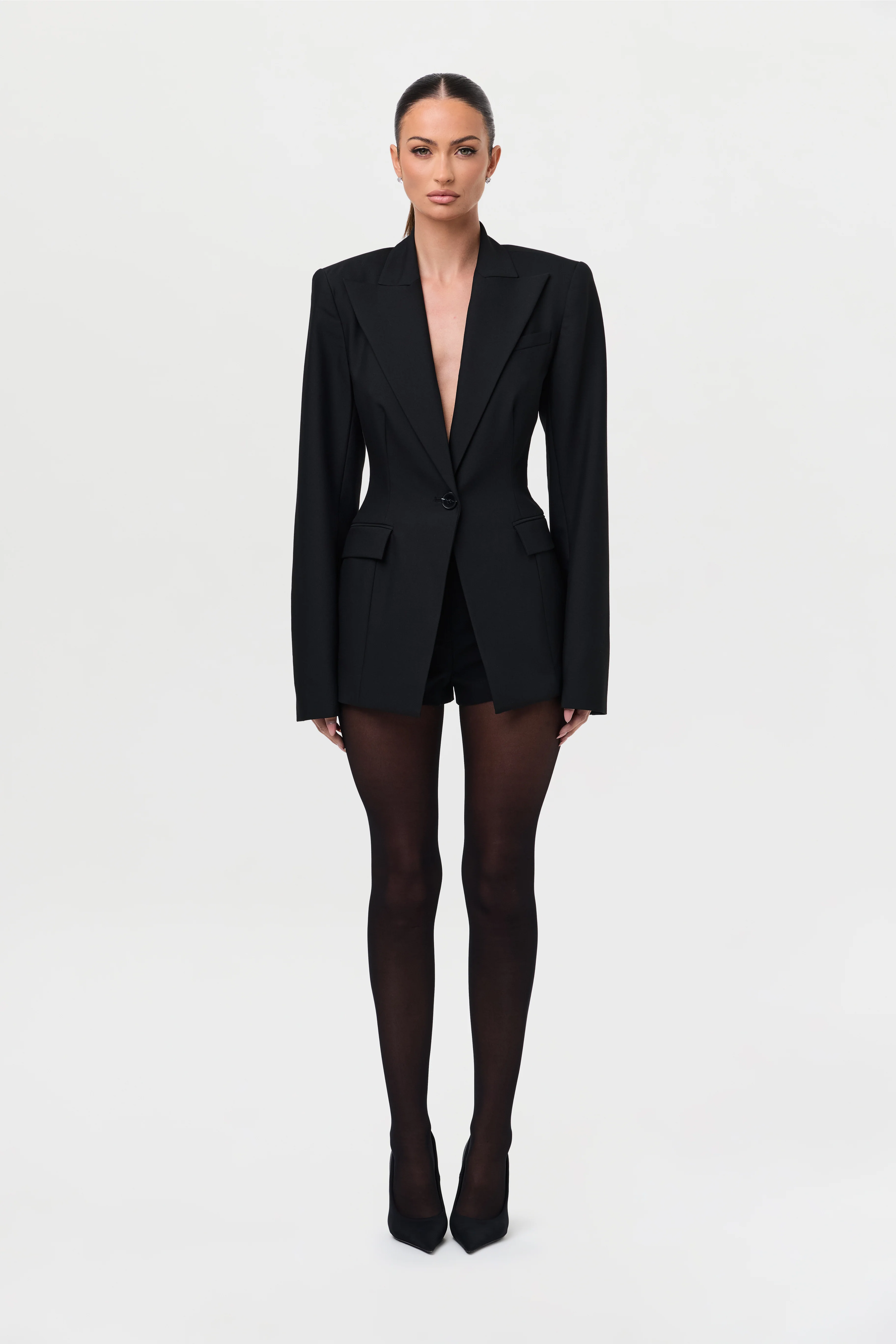 High Waist Suited Shorts - Image 16