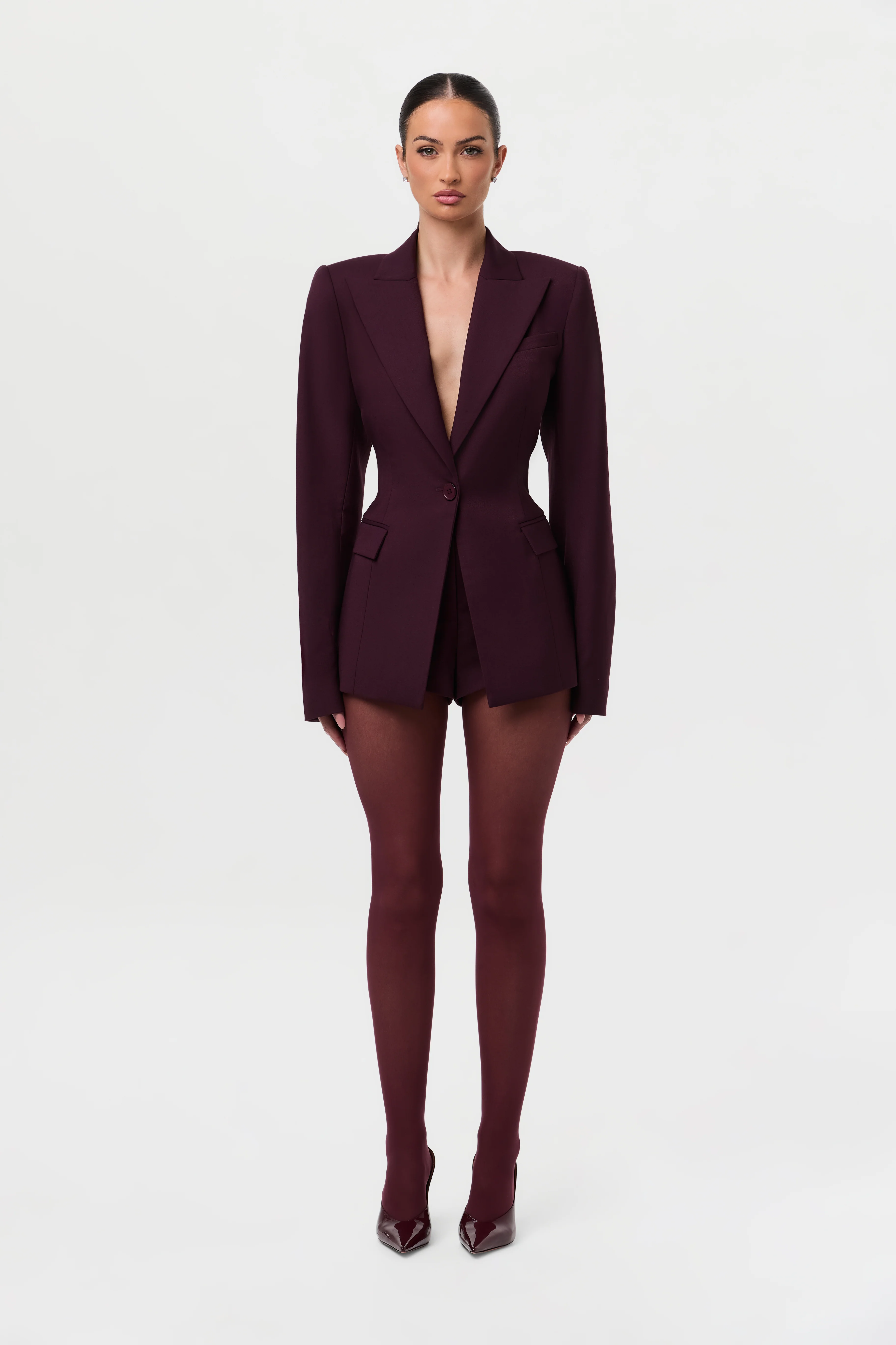 High Waist Suited Shorts - Image 6