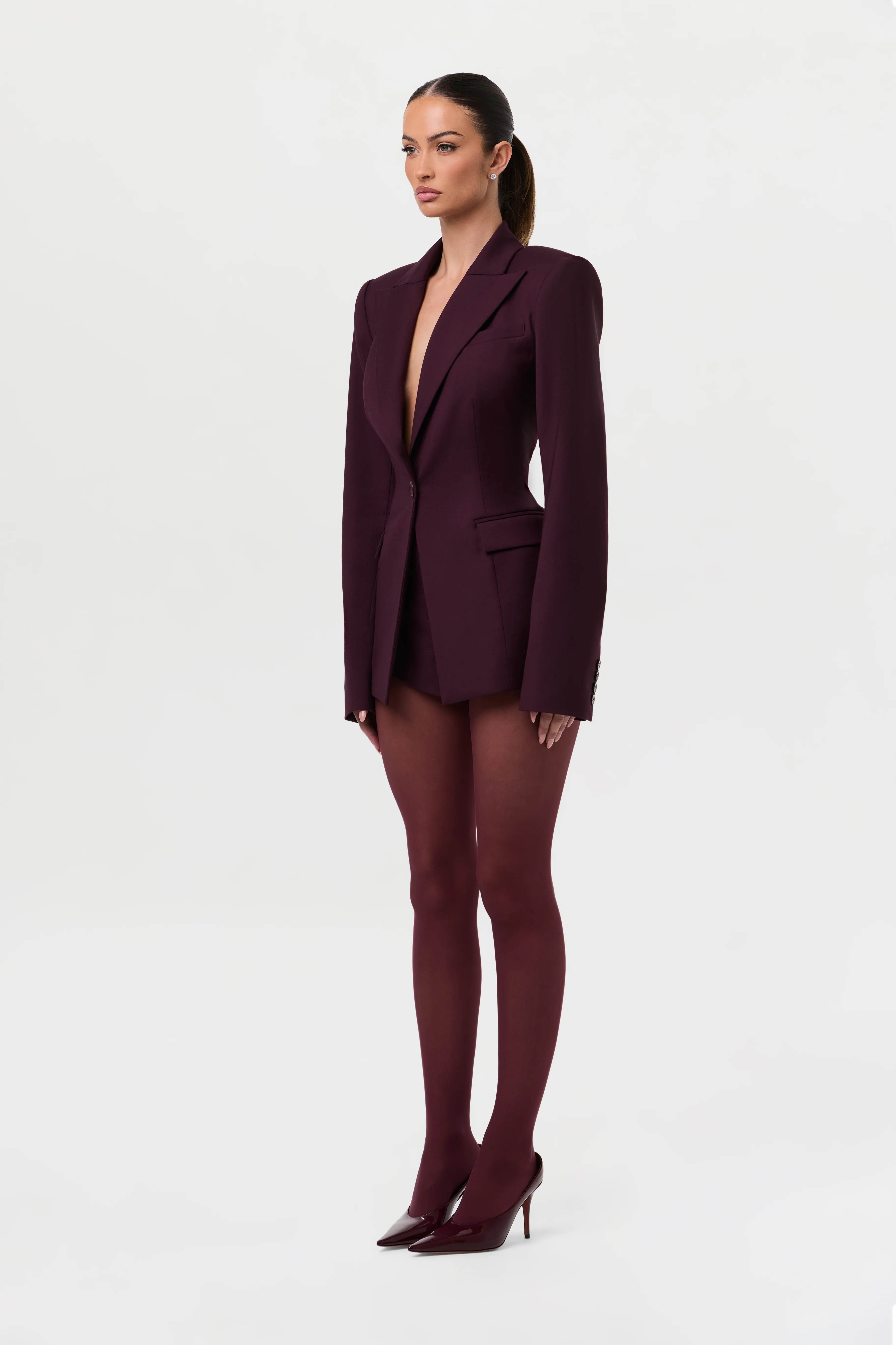 High Waist Suited Shorts - Image 7