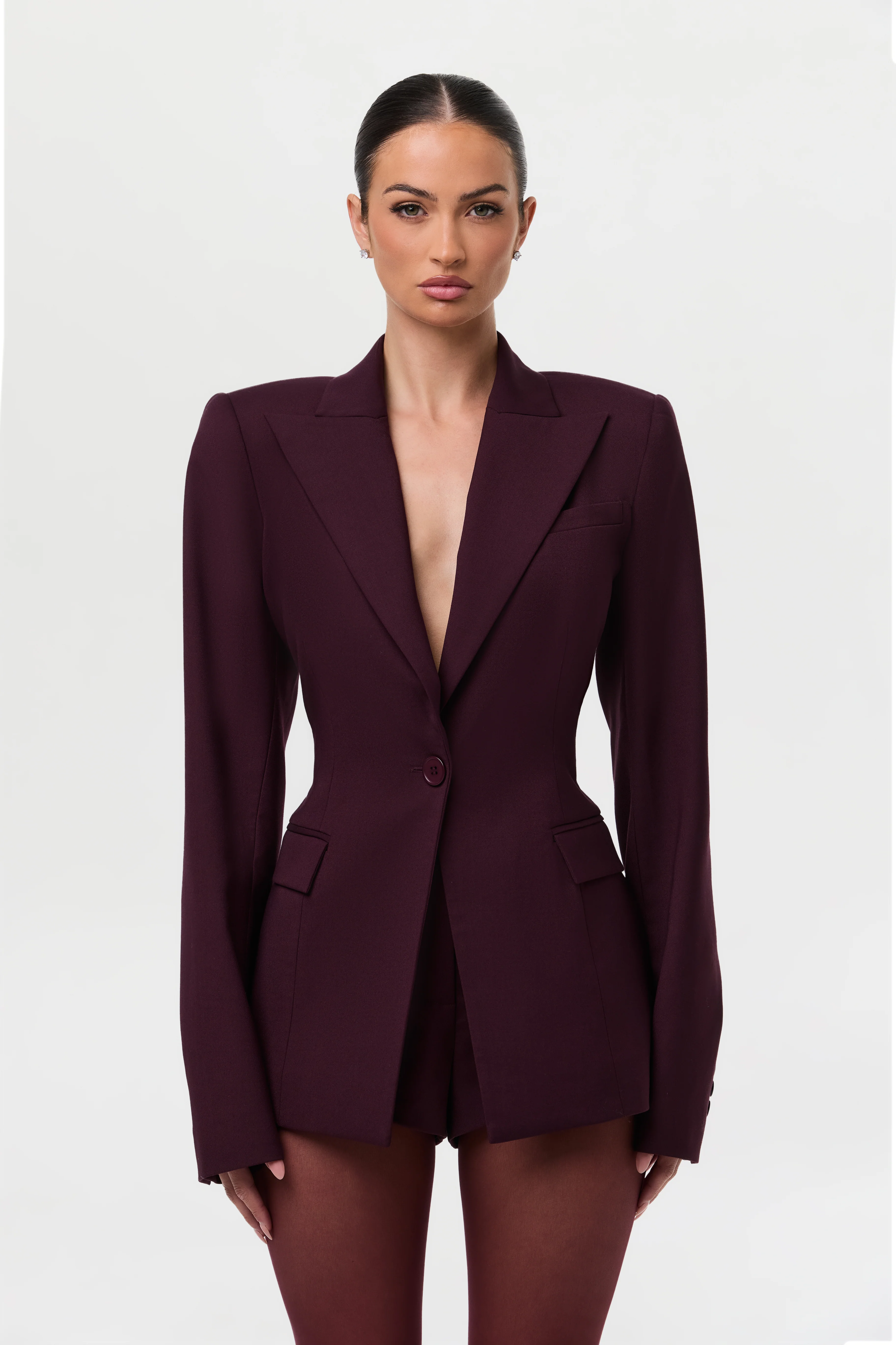 High Waist Suited Shorts - Image 8