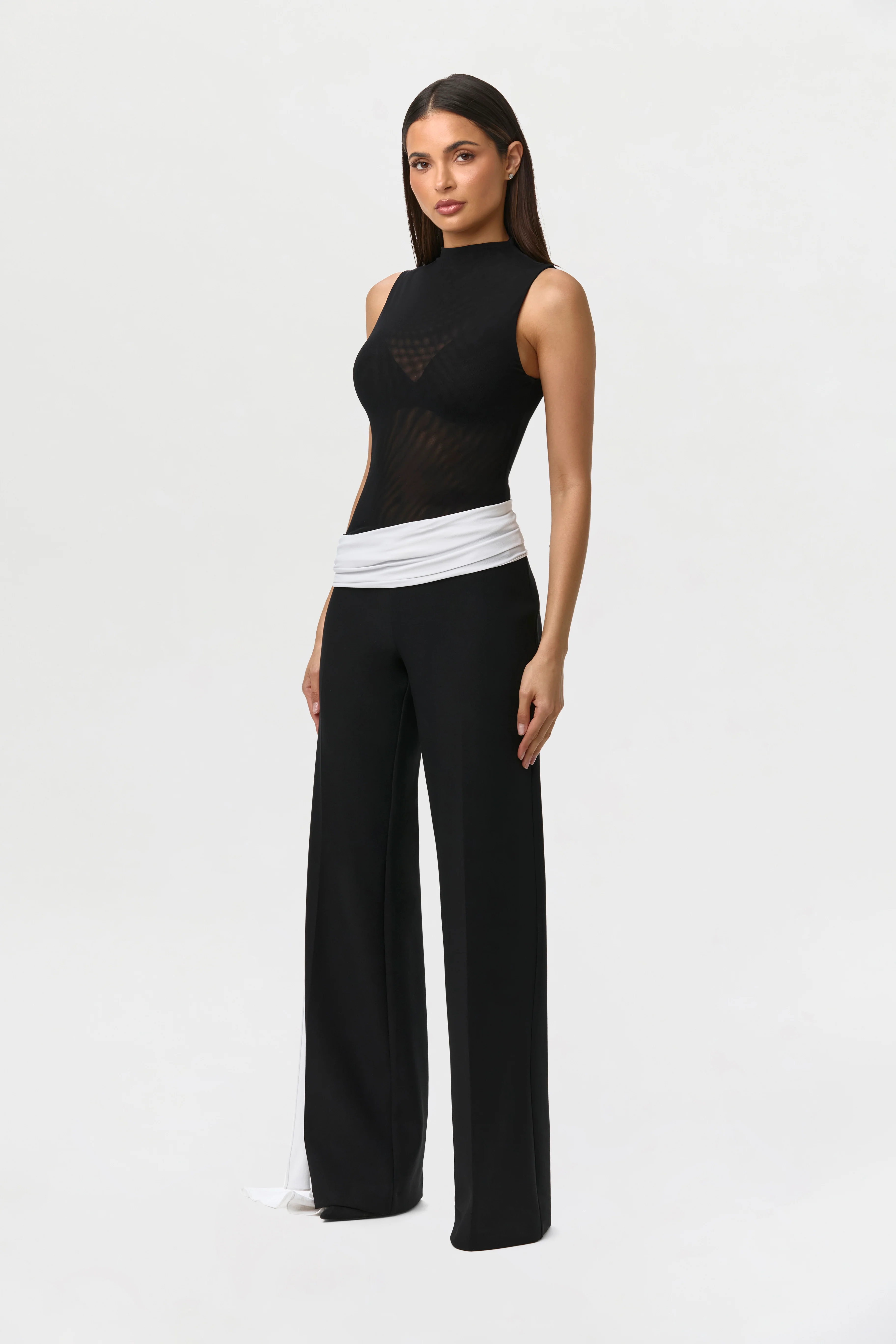 Suiting Contrast Straight Leg Pant - Image 3