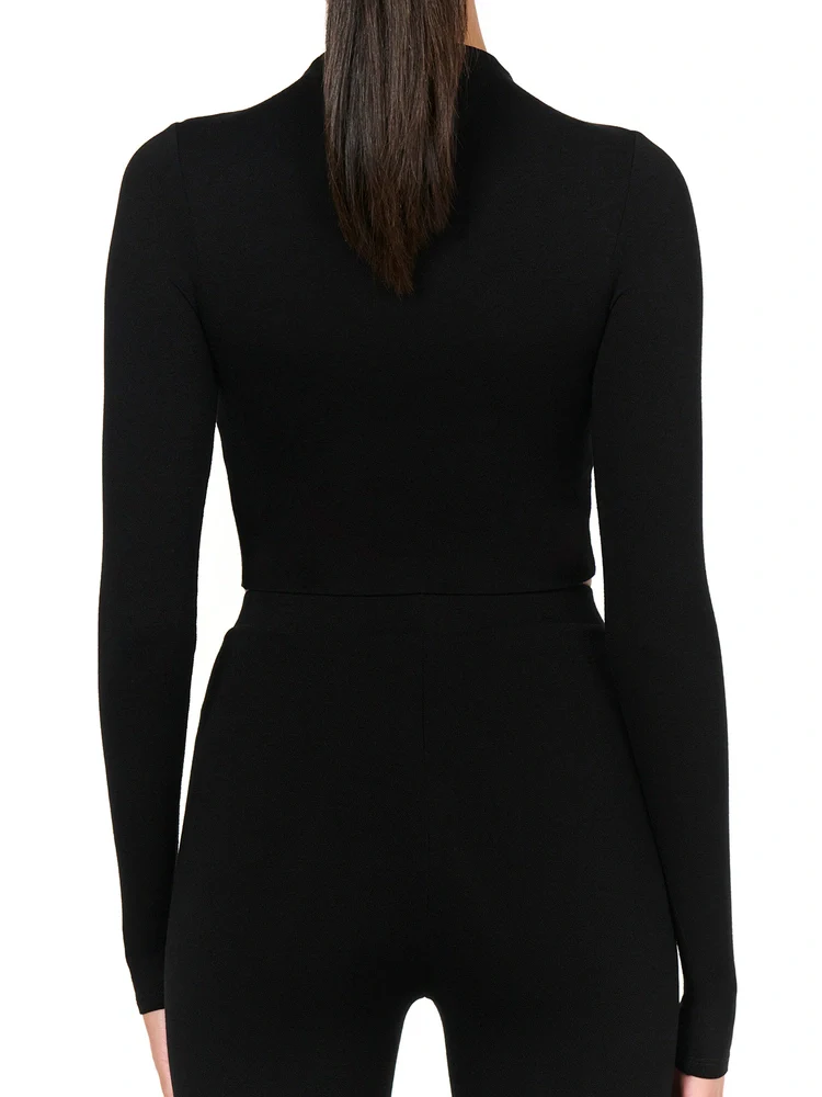 NW Mock Neck Crop Top - Image 6