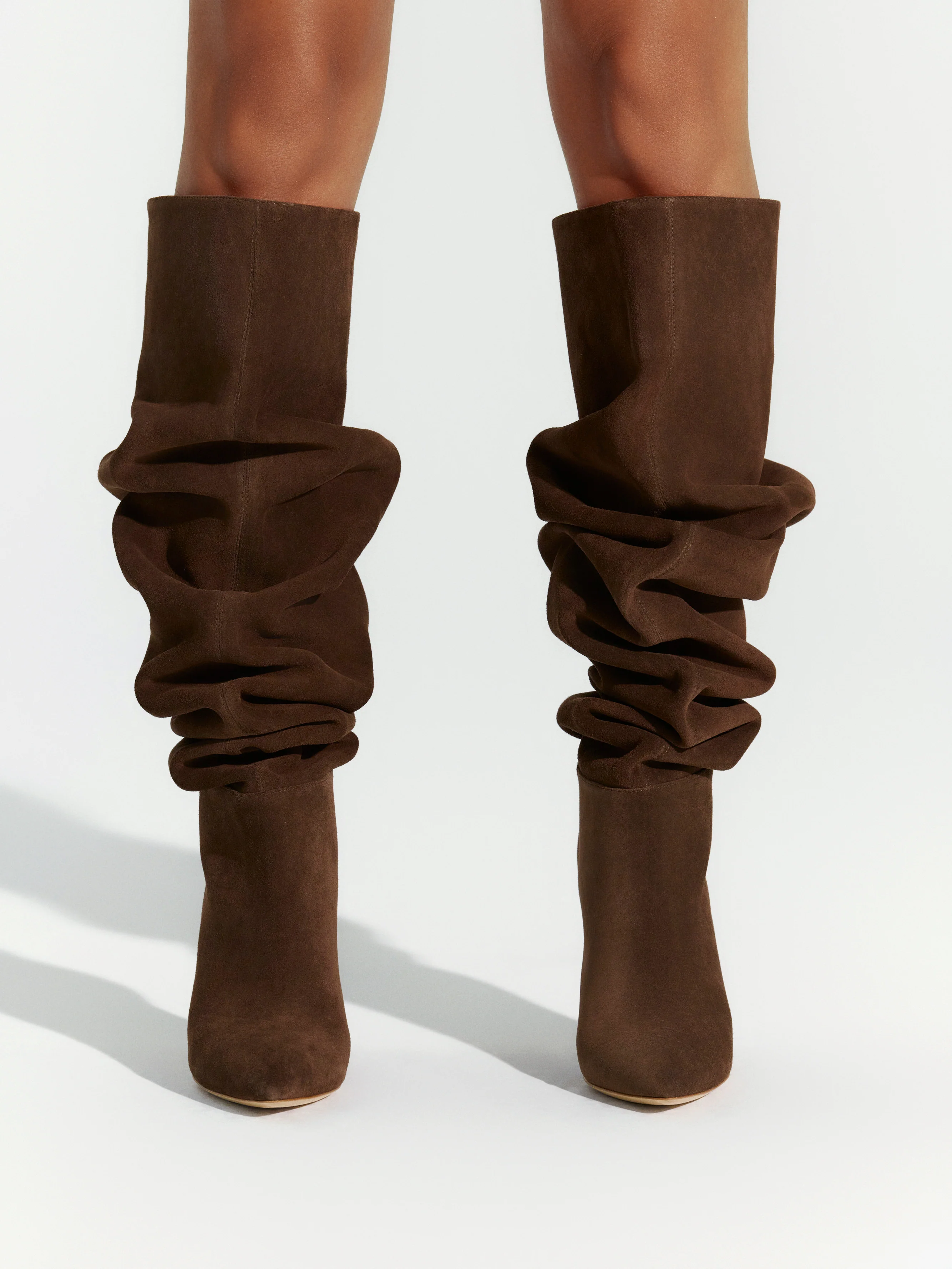 Suede Thigh High Boot - Image 11