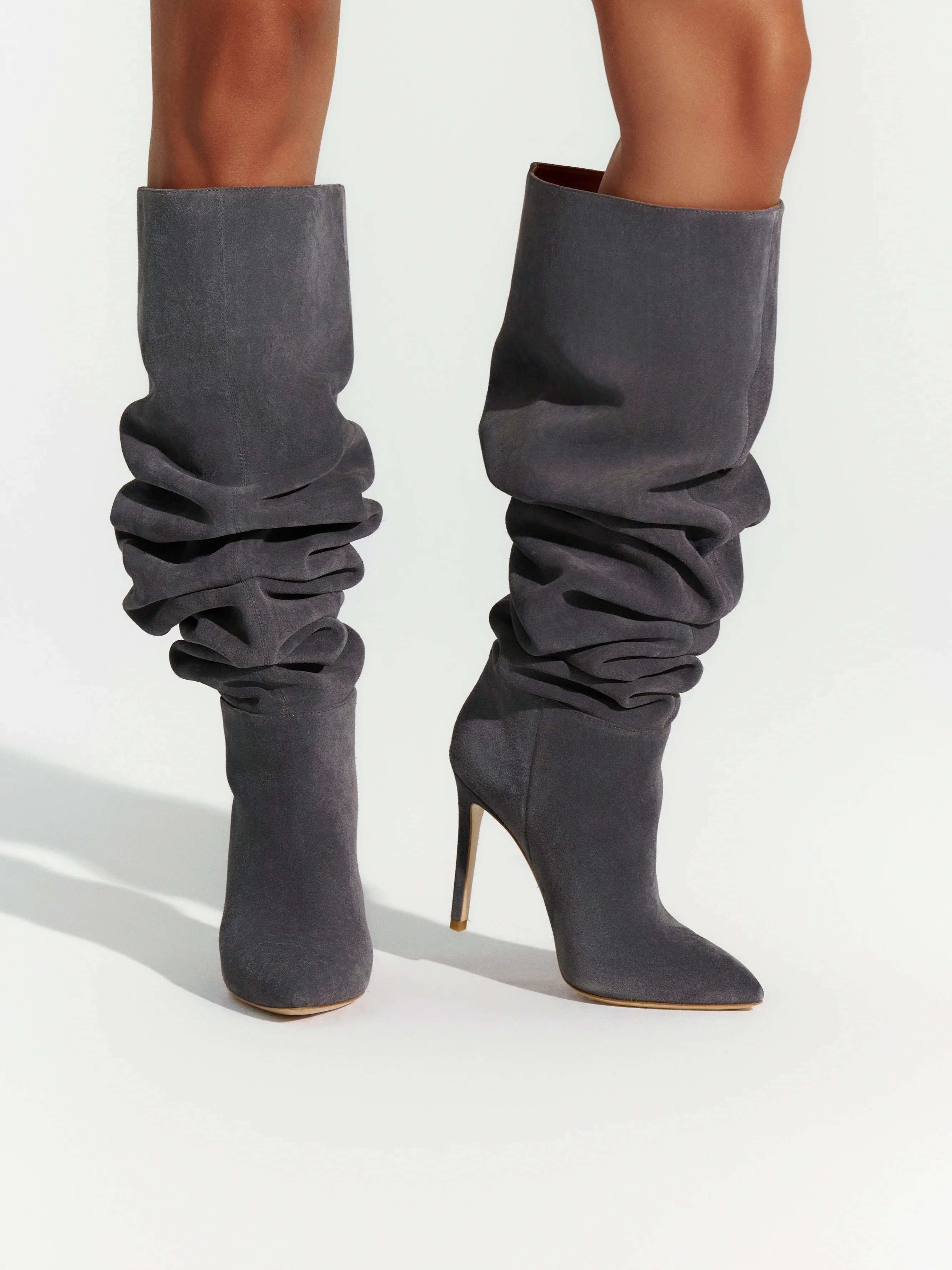 Suede Thigh High Boot - Image 6