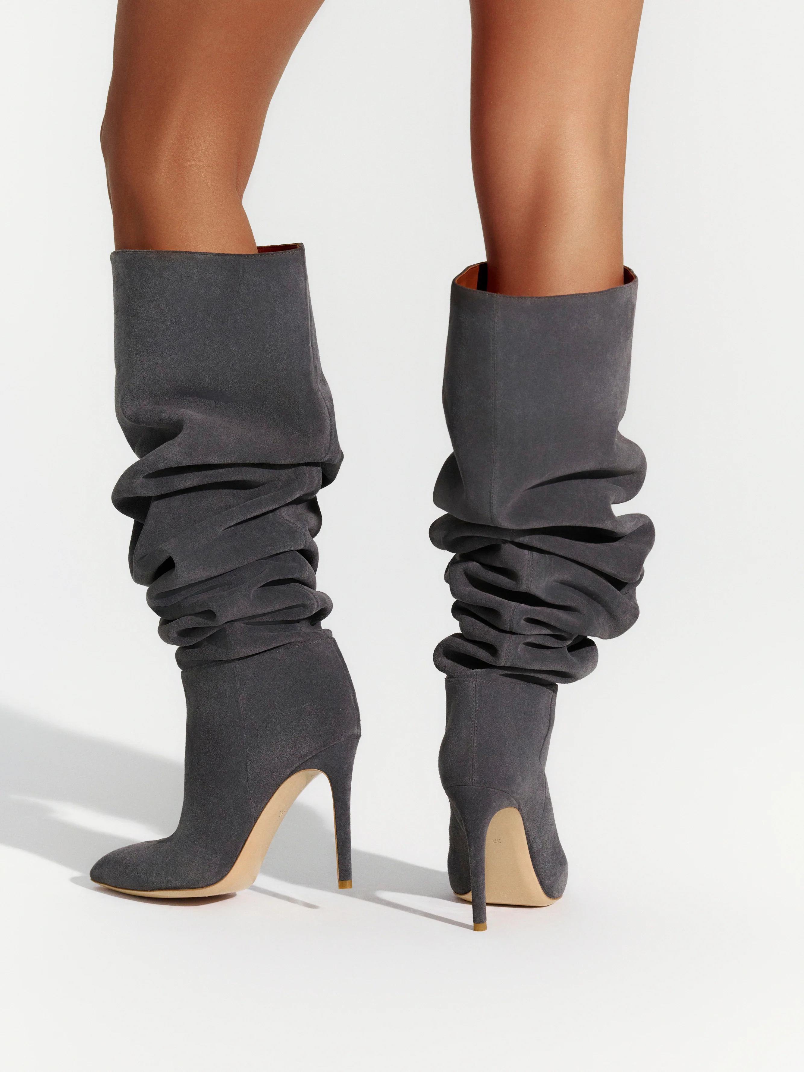 Suede Thigh High Boot - Image 7